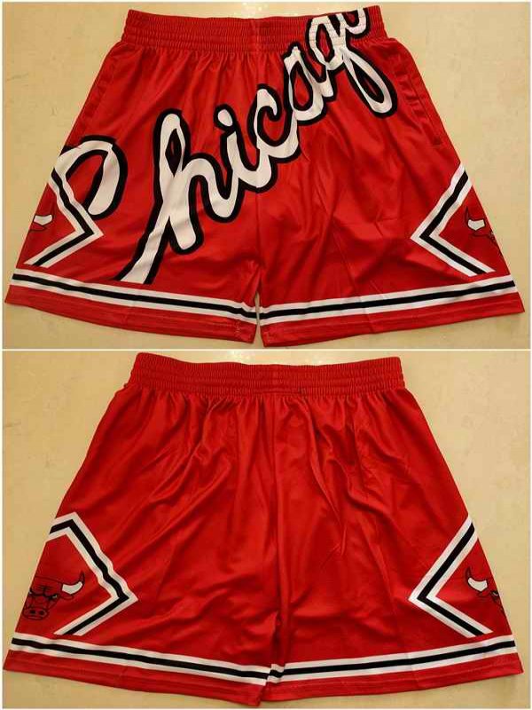 Men's Chicago Bulls Red Mitchell&Ness Shorts (Run Small)