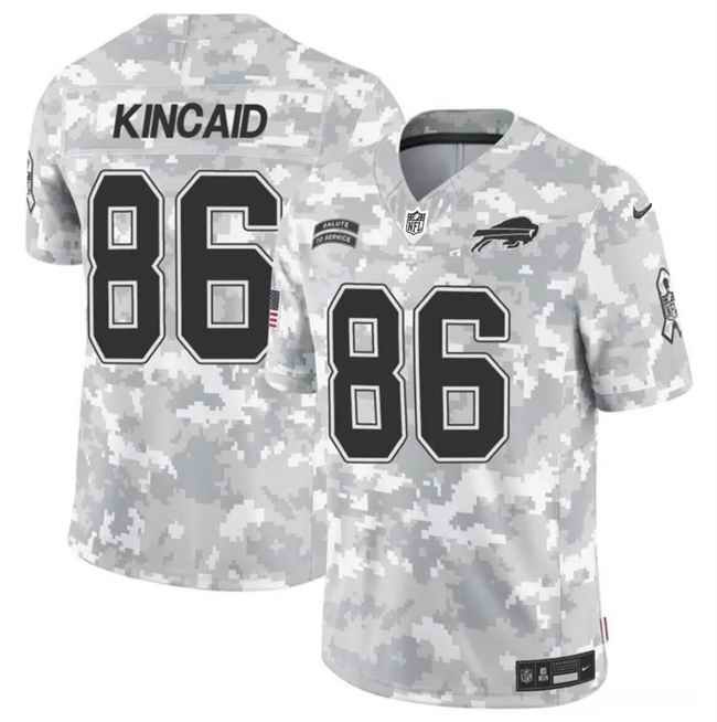 Men's Buffalo Bills #86 Dalton Kincaid 2024 F.U.S.E Arctic Camo Salute to Service Limited Stitched Football Jersey