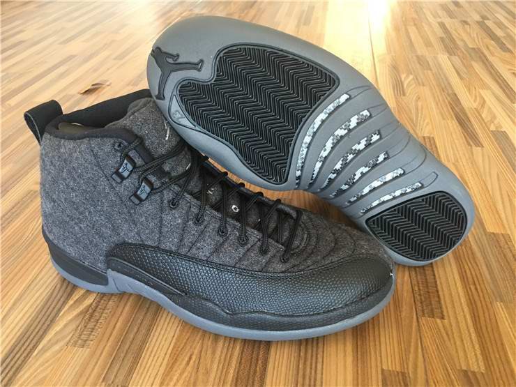 Running weapon Cheap China Air Jordan 12 Wool Retro Women Ash Grey