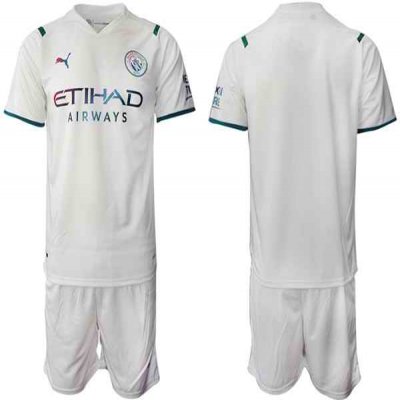 Men's Manchester City 2021/22 White Away Jersey Suit