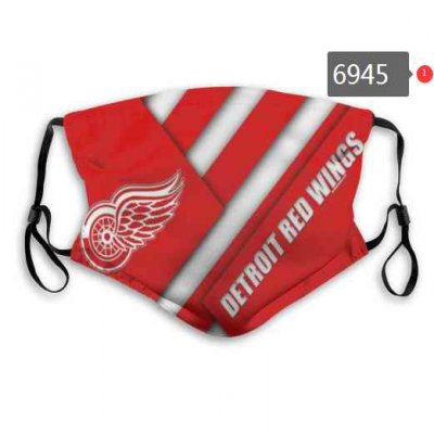 Detroit Red Wings Face Mask 6945 Filter Pm2.5 (Pls check description for details)