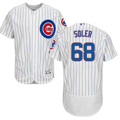 Cubs #68 Jorge Soler White Flexbase Authentic Collection Stitched MLB Jersey