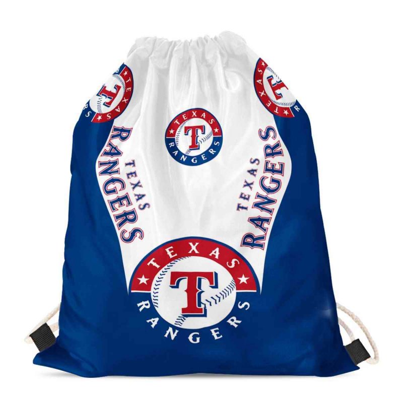 Texas Rangers Drawstring Backpack sack / Gym bag 18 x 14 001