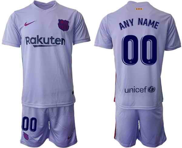 Men's Barcelona Custom Away Soccer Jersey Suit