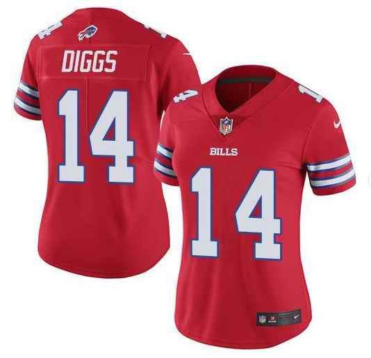 Women's Buffalo Bills #14 stefon diggs Red Vapor Untouchable Limited Stitched NFL Jersey (Run Samll'