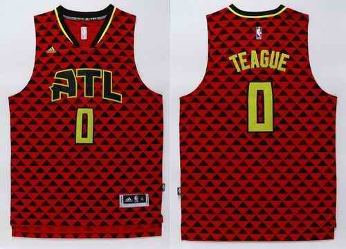 Hawks #0 Jeff Teague Red Swingman Stitched NBA Jersey