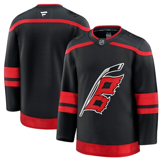 Men's Carolina Hurricanes Blank Black 2024-25 Home Stitched Hockey Jersey