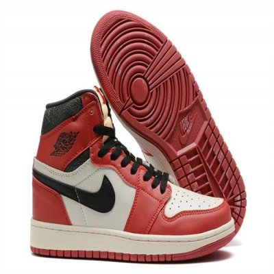 Women's Running Weapon Air Jordan 1 Red/White Shoes 0225