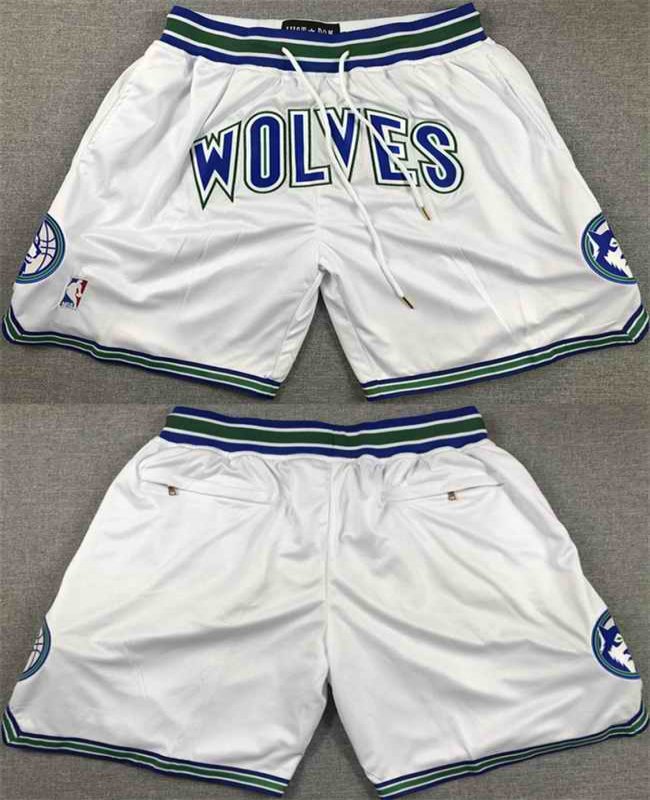 Men's Minnesota Timberwolves White City Edition Mitchell & Ness Shorts (Run Small)