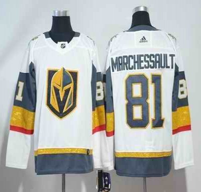 Men's Vegas Golden Knights #81 Jonathan Marchessault White Stitched NHL Jersey