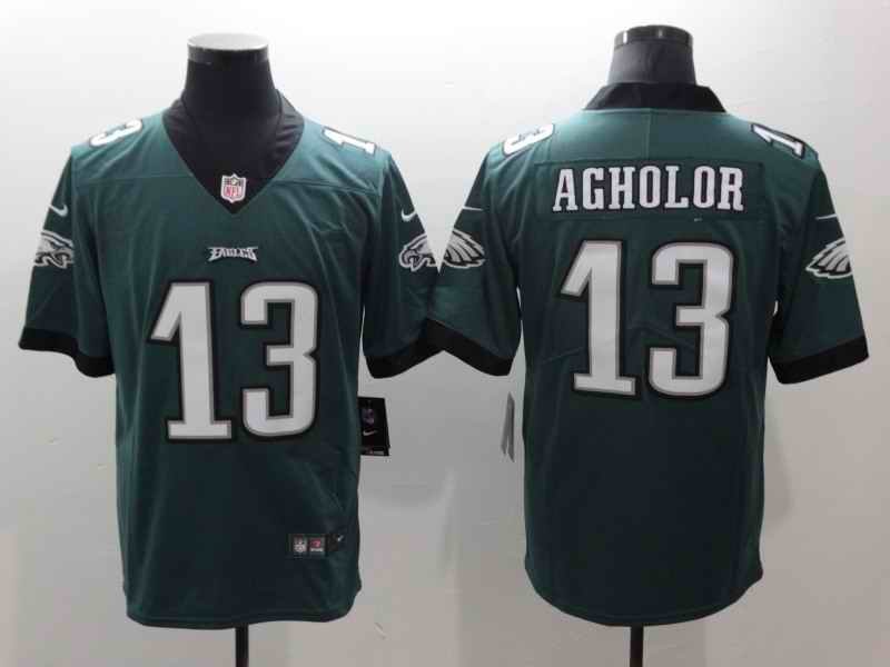 Men's Philadelphia Eagles #13 Nelson Agholor Green Vapor Untouchable Limited Stitched NFL Jersey