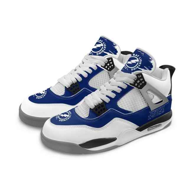 Women's Tampa Bay Lightning Running weapon Air Jordan 4 Shoes 002