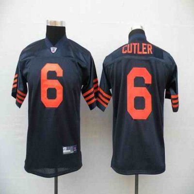 Bears #6 Jay Cutler Blue/Orange 1940s Throwback Stitched Youth NFL Jersey