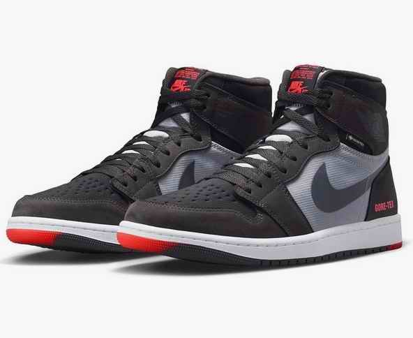 Men's Running Weapon Air Jordan 1 Gray/Dark Charcoal Shoes 0647