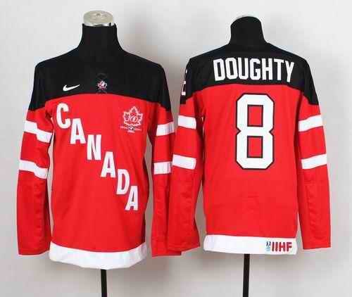 Olympic CA. #8 Drew Doughty Red 100th Anniversary Stitched NHL Jersey