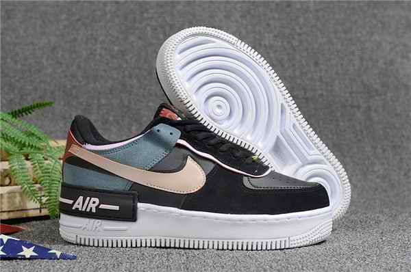 Women's Air Force 1 Low Top Black Shoes 033