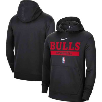 Men's Chicago Bulls Black Spotlight Fleece Overhead Hoodie