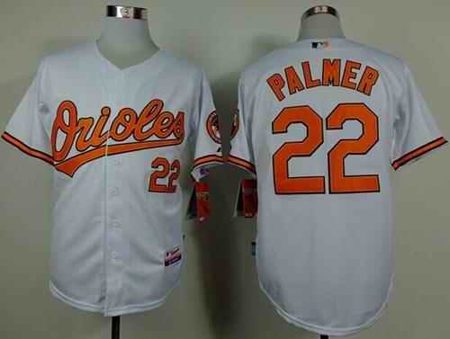 Orioles #22 Jim Palmer White Cool Base Stitched MLB Jersey