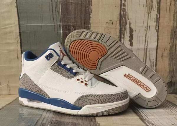 Men's Running weapon Air Jordan 3 White/Blue Shoes 074