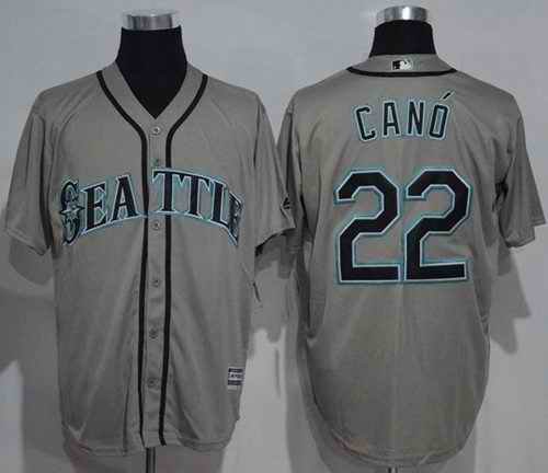 Mariners #22 Robinson Cano Grey New Cool Base Stitched MLB Jersey