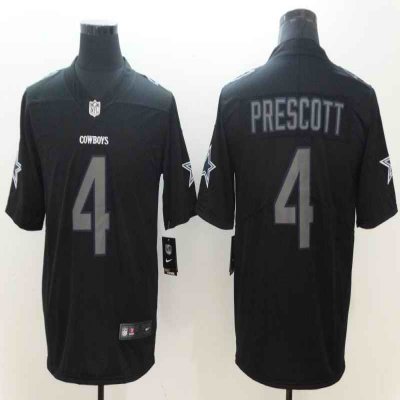 Men's Dallas Cowboys #4 Dak Prescott Black 2018 Impact Limited Stitched NFL Jersey