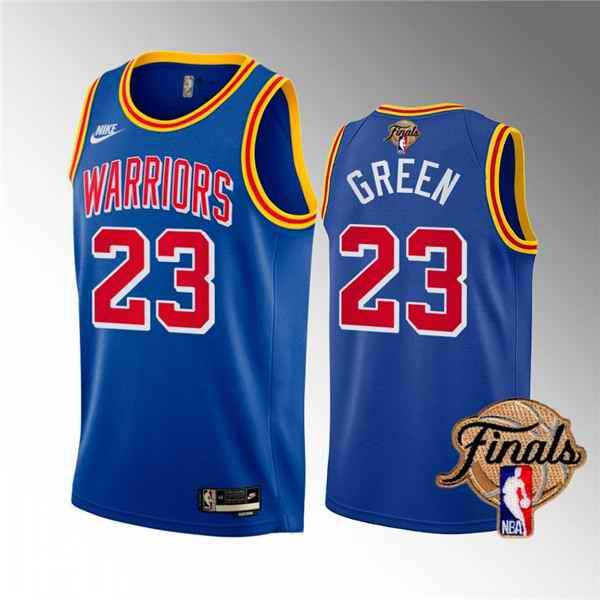 Men's Golden State Warriors #23 Draymond Green 2022 Royal NBA Finals Stitched Jersey