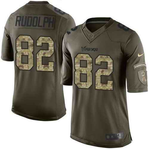 Nike Vikings #82 Kyle Rudolph Green Youth Stitched NFL Limited Salute to Service Jersey