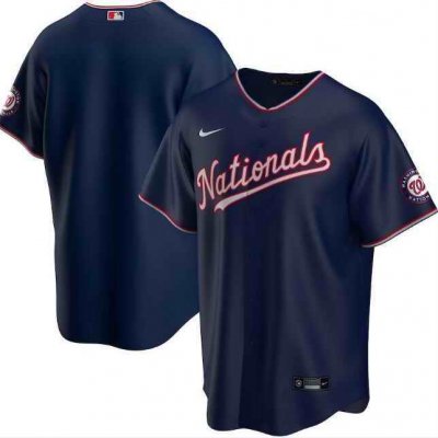 Men's Washington Nationals Blank Navy Cool Base Stitched Jersey