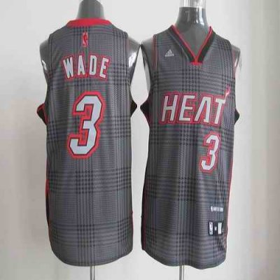 Heat #3 Dwyane Wade Black Rhythm Fashion Stitched NBA Jersey