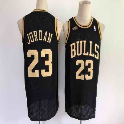 Men's Chicago Bulls #23 Michael Jordan Black Stitched Jersey