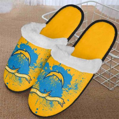 Men's Los Angeles Chargers Team Logo Staycation Slippers/Shoes(Pls check description for details) 002