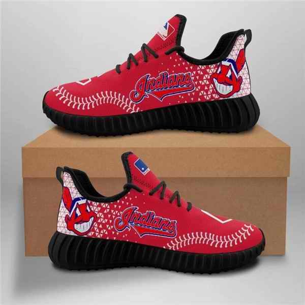 Women's Cleveland Indians Mesh Knit Sneakers/Shoes 004