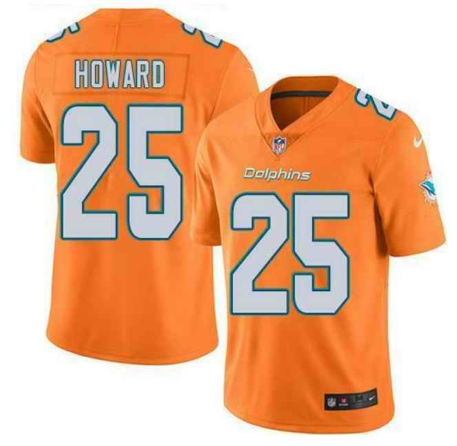 Men's Miami Dolphins #25 Xavien Howard Orange Vapor Untouchable NFL Limited Stitched Jersey