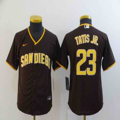 Youth San Diego Padres Fernando Tat's Jr. Coffee Cool Base Stitched MLB Jersey