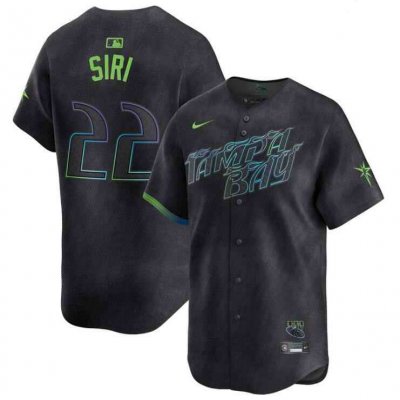 Youth Tampa Bay Rays #22 Jose Siri Charcoal 2024 City Connect Limited Stitched Baseball Jersey