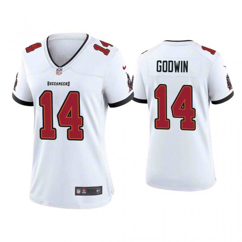 Women's Tampa Bay Buccaneers #14 Chris Godwin 2020 White Stitched Jersey(Run Small)