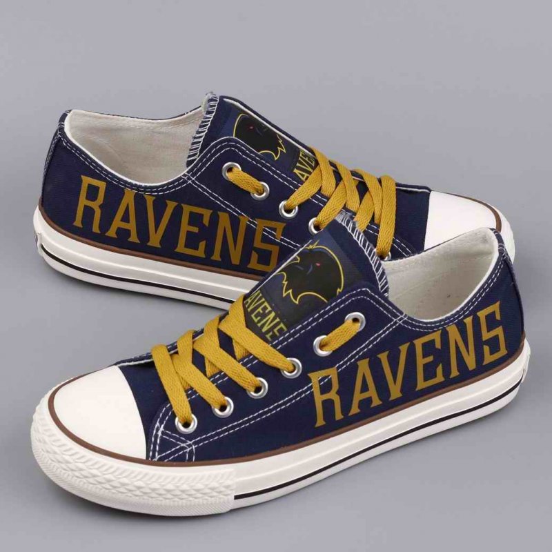 Women's NFL Baltimore Ravens Repeat Print Low Top Sneakers 003