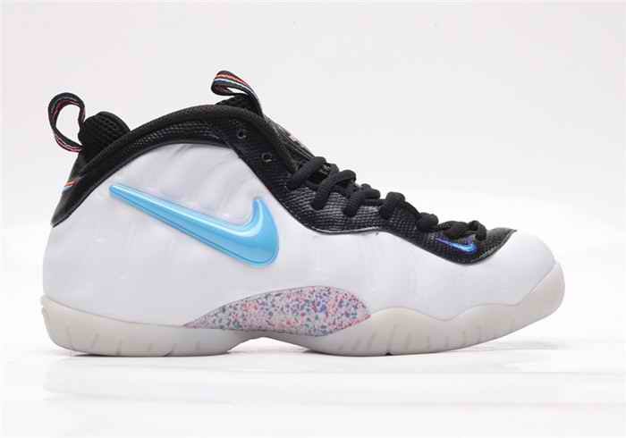 Men's Air Foamposite Pro Black/White Retro Shoes 001