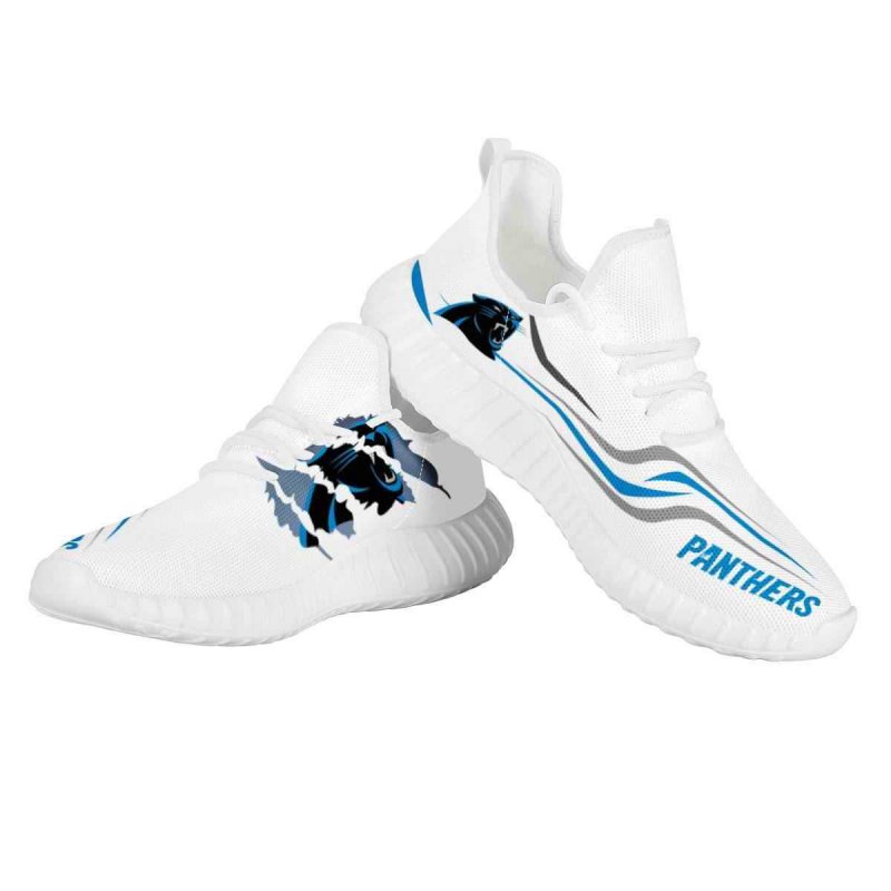 Men's Carolina Panthers Mesh Knit Sneakers/Shoes 007