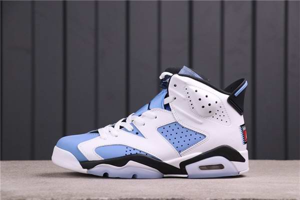 Women's Running weapon Air Jordan 6 Black/Blue Shoes 017