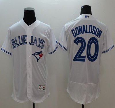 Blue Jays #20 Josh Donaldson White Flexbase Authentic Collection Stitched MLB Jersey