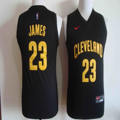 Men's Nike Cleveland Cavaliers #23 LeBron James Black Fashion Stitched NBA Jersey