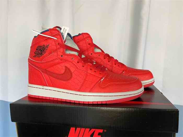 Women's Running Weapon Air Jordan 1 Red  Shoes 0425