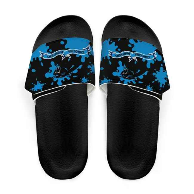 Men's Carolina Panthers Beach Adjustable Slides Non-Slip Slippers/Sandals/Shoes 001