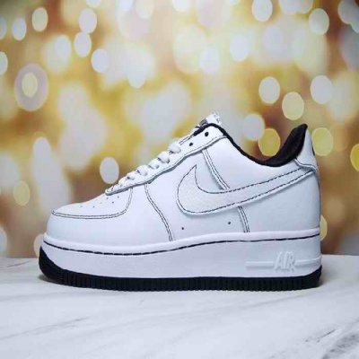 Women's Air Force 1 White/Black Shoes 0147