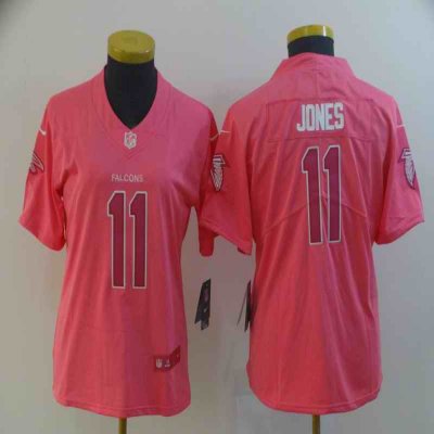 Women's Atlanta Falcons #11 Julio Jones 2019 Pink Stitched NFL Jersey(Run Small)