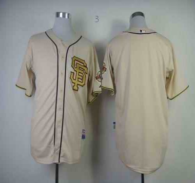 Giants Blank Cream Gold No. Stitched MLB Jersey