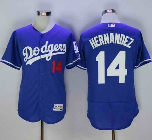 Dodgers #14 Enrique Hernandez Blue Flexbase Authentic Collection Stitched MLB Jersey