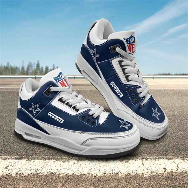 Women's Dallas Cowboys Air Jordan 3 Sneakers/Shoes 002