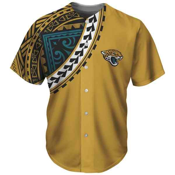 Men's Jacksonville Jaguars Yellow Baseball Jersey